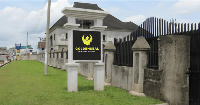 Goldensealevents and Security Office in Rivers State, Nigeria.